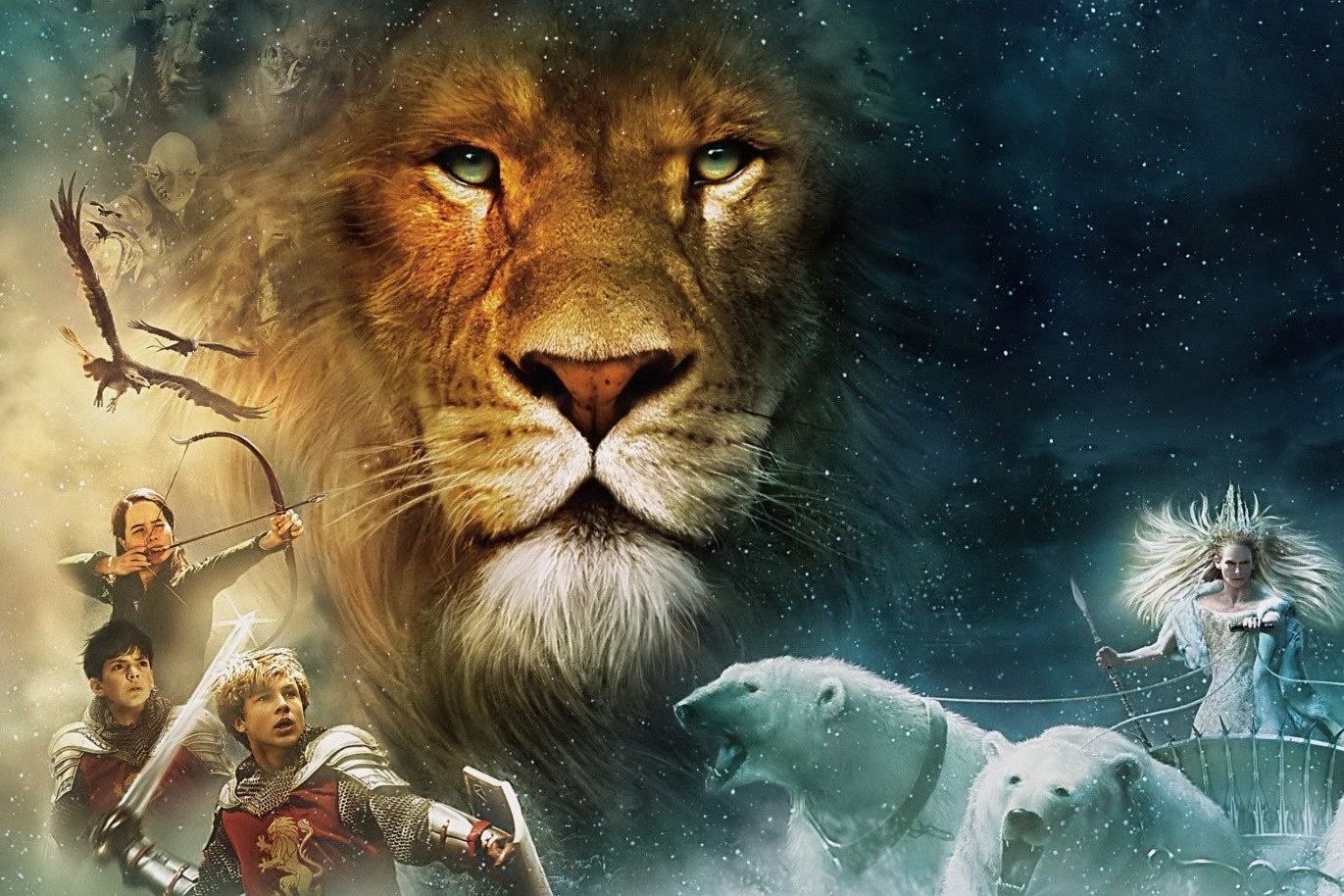 Aslan and Creatures from The Chronicles of Narnia Desktop Wallpaper